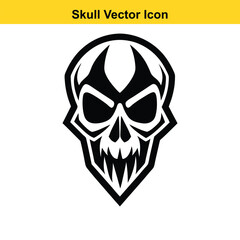 Skull and crossbones with white background.