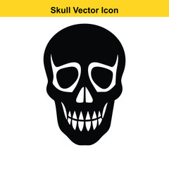 Skull and crossbones with white background.