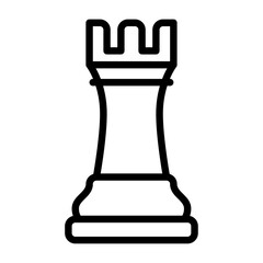 strategy outline icon. chess black line illustration.
