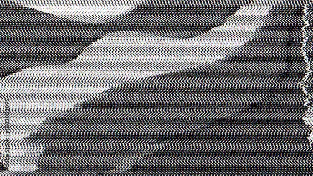 Poster distorted images with television static and noise effects