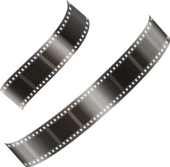 film strip isolated on white background Twisted film.  vector illustration ,Camera film roll.