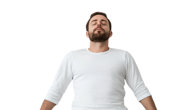 Relaxation through mindful breathing indoor techniques for stress relief in a calm setting