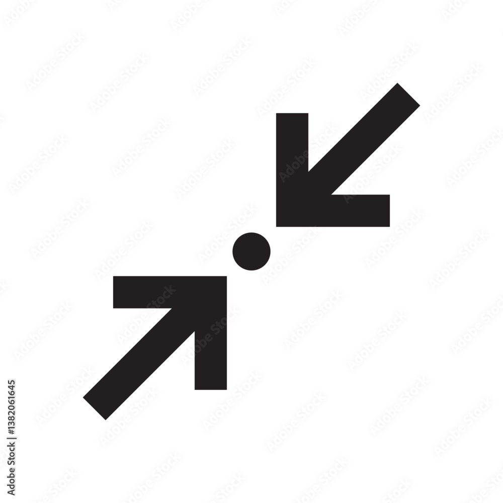 Wall mural illustration of the minimize button icon vector design