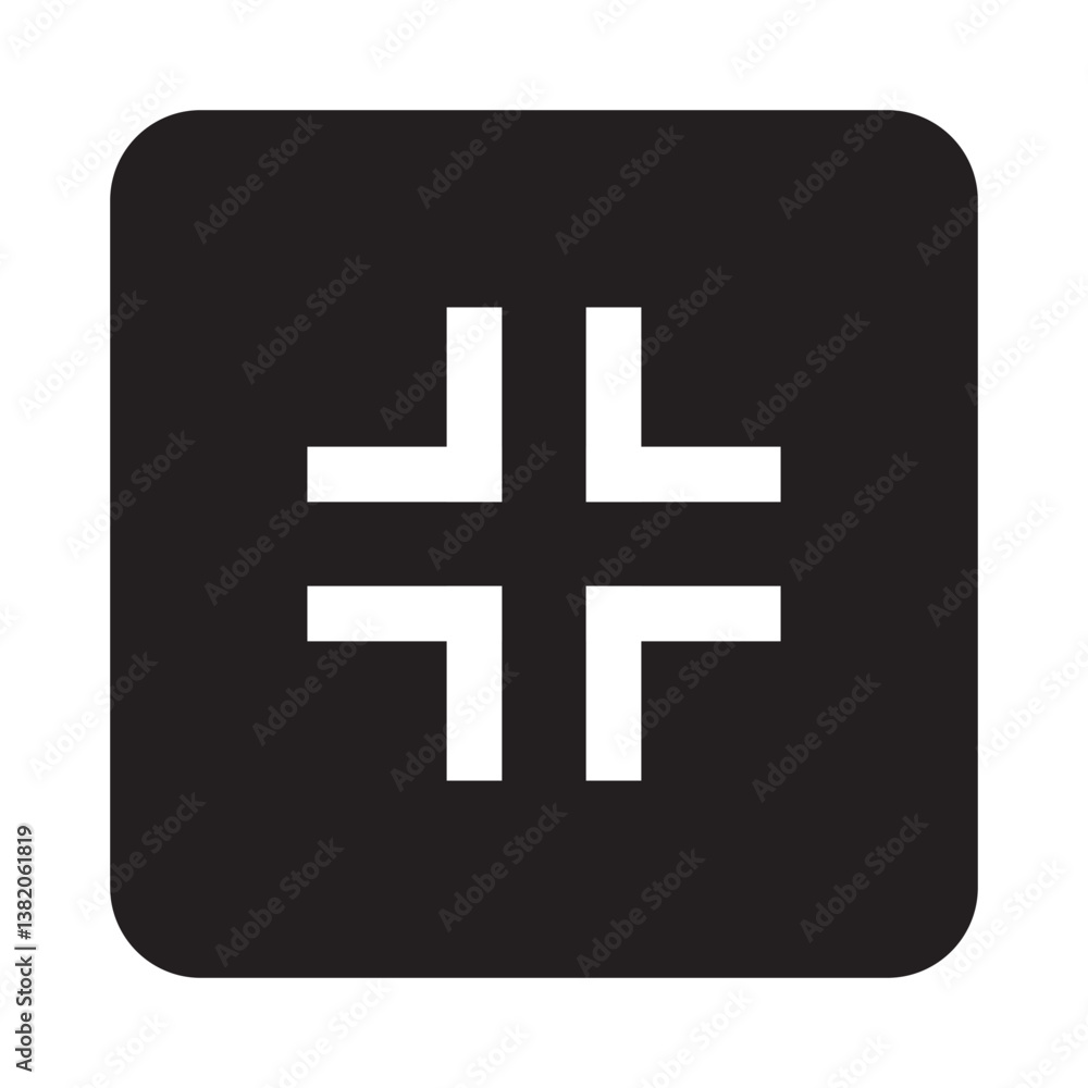 Wall mural illustration of the minimize button icon vector design