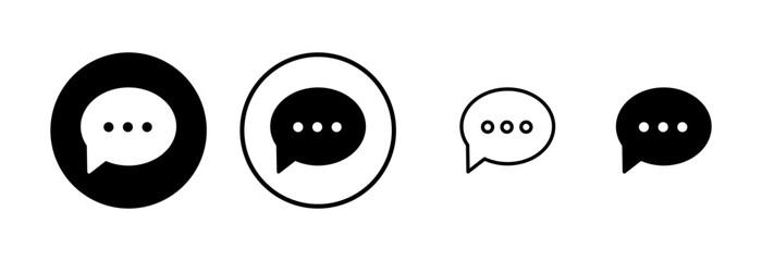 Chat icon logo design. speech bubble sign and symbol. comment icon. message