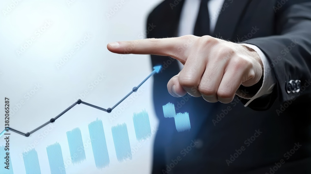Poster analyzing business growth strategies corporate environment visual data representation digital insigh