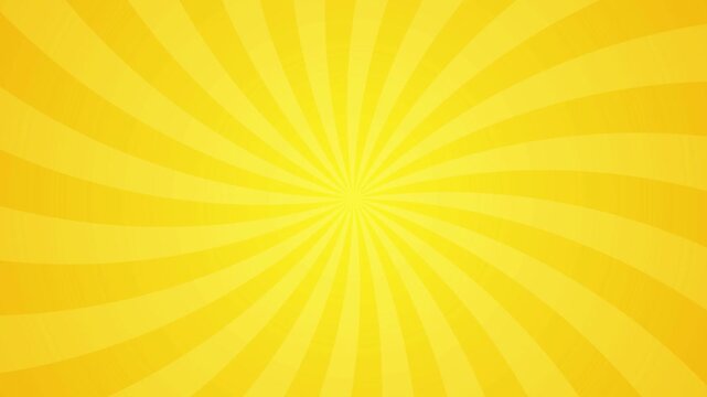 Animation of a Rotating Yellow Sunburst rays looping background, stunning abstract comic cartoon background. 
sunbrust rotating animation background with yellow. 4k red and yellow sunburst Animation
