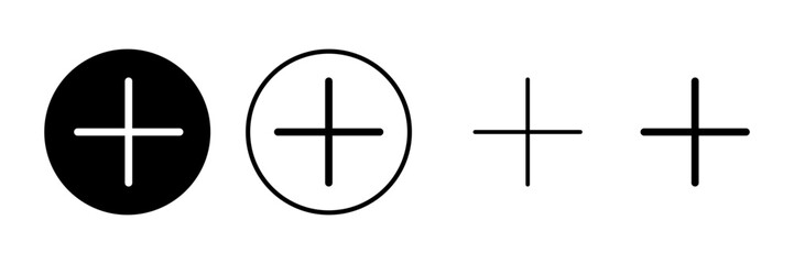 Plus Icon vector illustration. Add plus sign and symbol