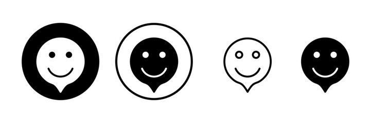 Fototapeta premium smile icon vector illustration. smile emoticon icon. feedback sign and symbol