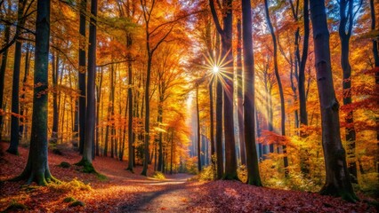 Autumn Forest Sunlight