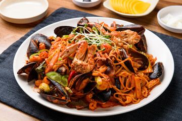 Spicy Seafood Stir fried Noodles
