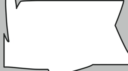 The frame on the screen changes to gray angular shapes.