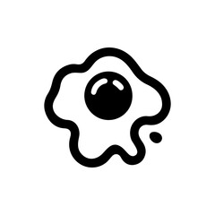 Egg sunny side up icon with transparent background