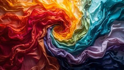 Сolorful fabric swirl background wallpeper, Generative