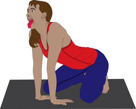 Lion Pose Simhasana Yoga Vector