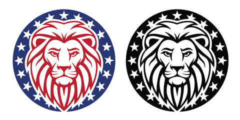 A set of decorative Easter eggs with birds in a vintage tribal tattoo style featuring a lion skull design