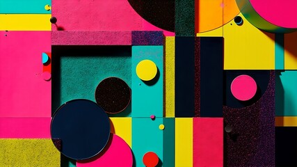 abstract colorful background vibrant neon colors pink geometric shapes wallpeper