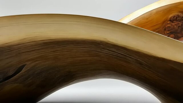 Sculptural Wooden Bowl: A Masterpiece of Organic Form and Craftsmanship