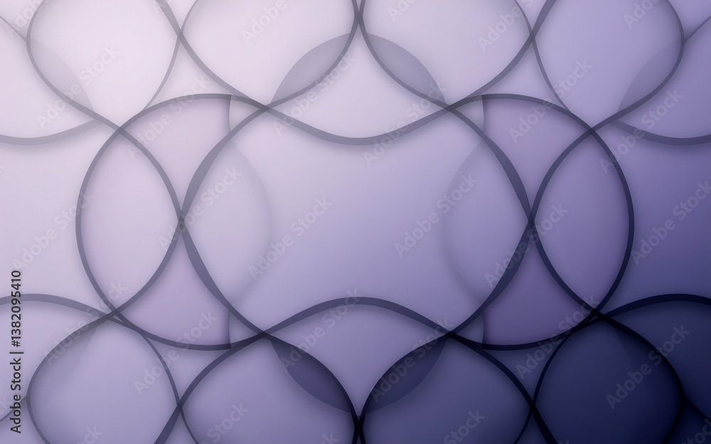 Aufkleber overlapping translucent circles on a gradient purple backdrop create a smooth, textured pattern with