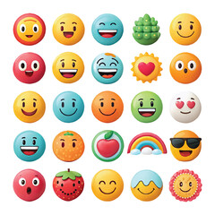 Fototapeta premium world emoji day vactor art ikon packs