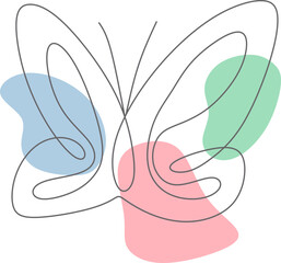 Butterfly Continuous Line Drawing