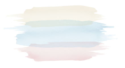 Abstract Pastel Watercolor Strokes on Transparent Background for Modern Design