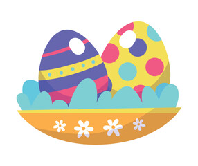 Hand-drawn easter element collection