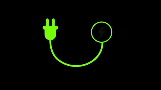 Electricity icon . Battery charger icon. Battery charger cable symbol. Can also be used for web apps, mobile apps and print media.