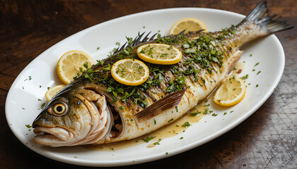 Levrek (Grilled Sea Bass) – Whole fish stuffed with herbs and lemon.
