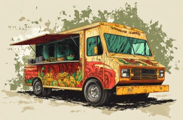 A taco food truck in San Antonio, serving up authentic