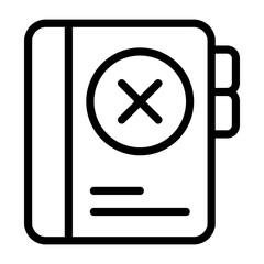 Obraz premium Delete Contact Outline Icon