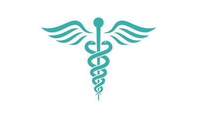 caduceus symbol vector icon illustration
