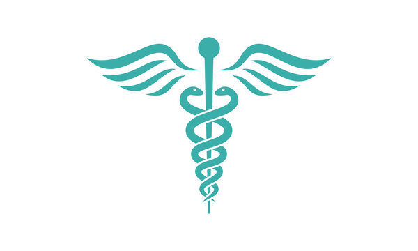 caduceus symbol vector icon illustration