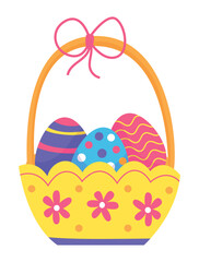 Flat easter element collection