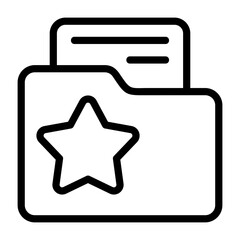 Favorite Folder Outline Icon