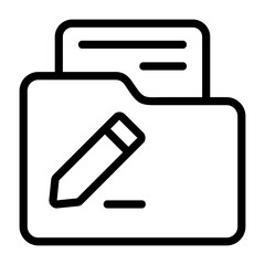 Rename Folder Outline Icon