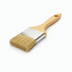 Paint brush isolated on white background. 3d render illustration.