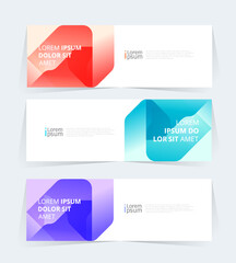 Geometric banner design with Vector presentation template.