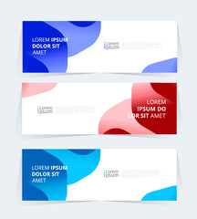 Geometric banner design with Vector presentation template.