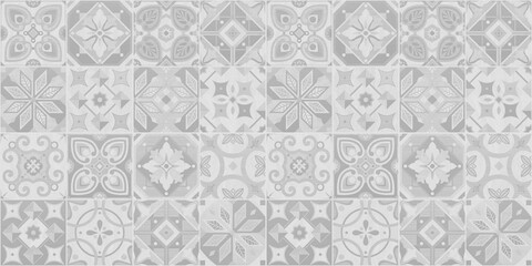 Seamless colorful ancient vintage marble and wood texture pattern design wall tiles for decor.	
