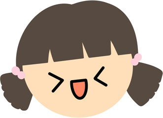 귀여운 여자 아이 얼굴