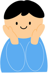 꽃받침 하는 남자