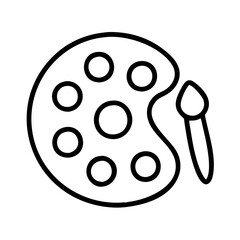 Artist paint palette vector art illustration for painting and drawing creative design projects and art education