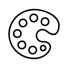 Paint palette vector art illustration for painting watercolor art design and creative artistic projects design element