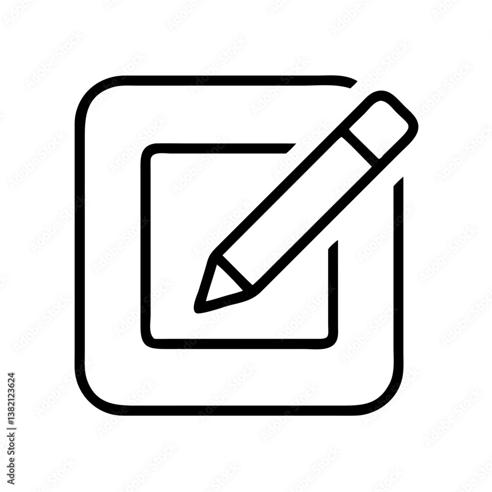 Poster edit icon vector graphic design for web design and mobile app ui design and graphic design projects