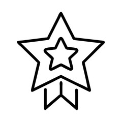 Star award achievement icon vector graphic symbol sign element outline shape best quality design success
