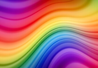 Abstract Rainbow Wavy Background Vibrant Colors, Gradient, Design Element, Artistic, Decorative, Multicolor