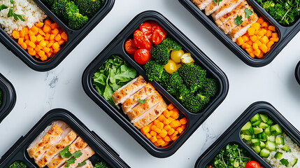 Healthy meal prep ideas home kitchen food images organized aesthetic presentation