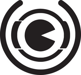 Modern Copyright or Target Symbol Logo with Circle Design