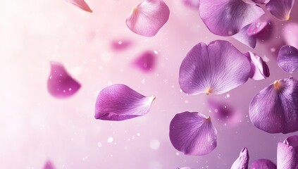 Delicate Rose Petals Falling